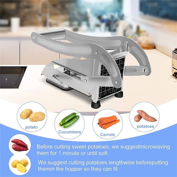 Stainless Steel French Fry Cutter and Vegetable Slicer On Sale Bed