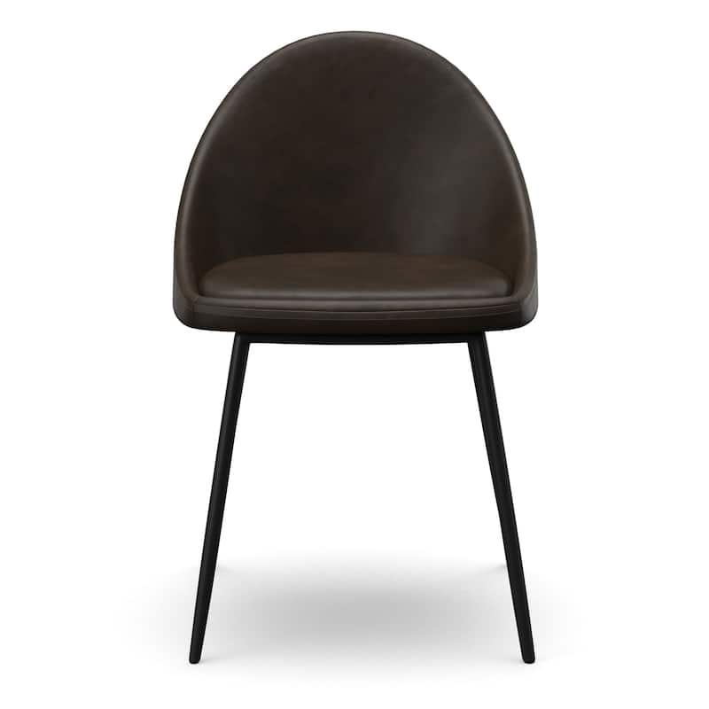 Marco Vegan Leather Chairs Black Legs (Set of 2)