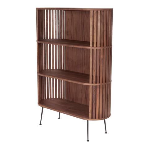 Aurelle Home Mid-Century Modern Rounded Bookshelf