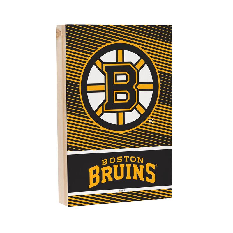 Boston Bruins Wooden Tabletop Mantel Shelf Sign
