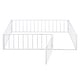 preview thumbnail 17 of 30, Twin Size Metal Floor Bed Frame with Fence & Door, for Kids