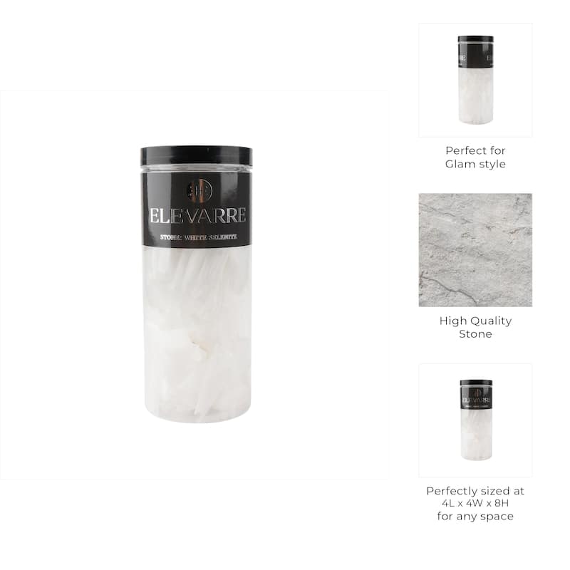 Elegant Resin Selenite Raw Stone Filler - 8" - 8.0"