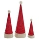 Kurt Adler 12-24 Inch Red Sequined Cone 3-Piece Tree Table Piece Set ...