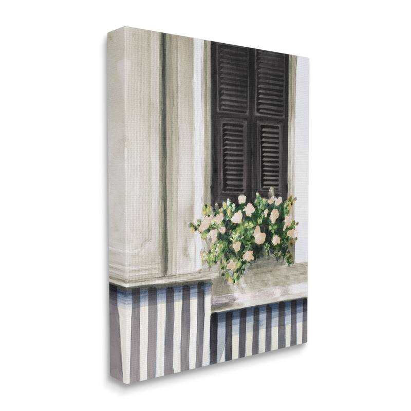 Stupell Window Flower Bouquet Stretched Canvas Wall Art, Design by Lanie Loreth