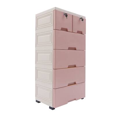 Set of 6 Pink Closet Drawer Organizers