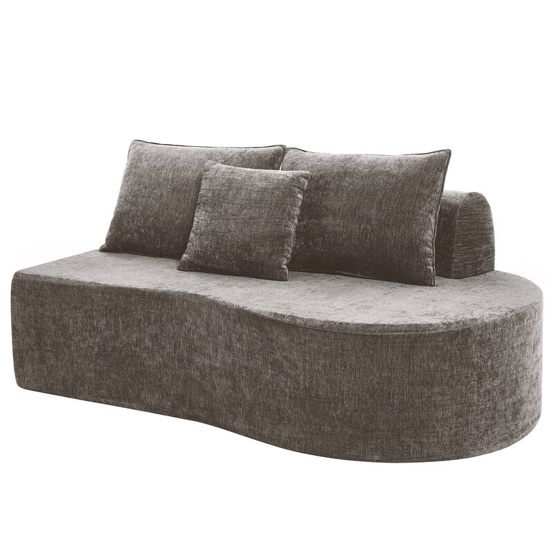 Christopher Knight Home - Curved Modular 138.6" Upholstered Sectional Sofa