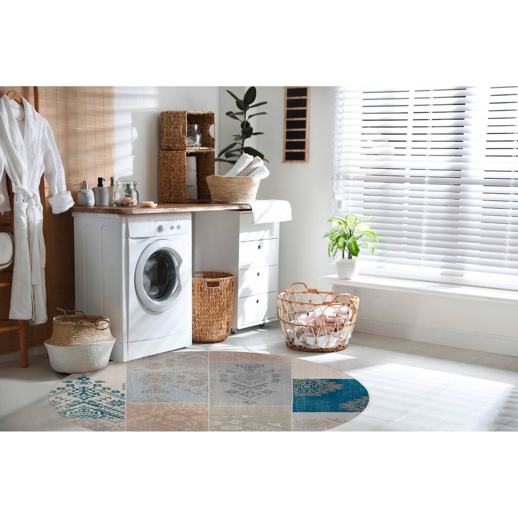 PATCH BLUE Laundry Mat By Kavka Designs