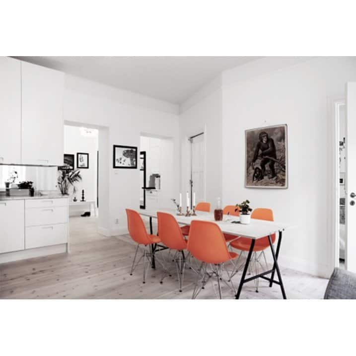 Set of 2 Modern Designer Plastic Dining Chairs with Aluminum Metal Legs, Accent Side Chairs
