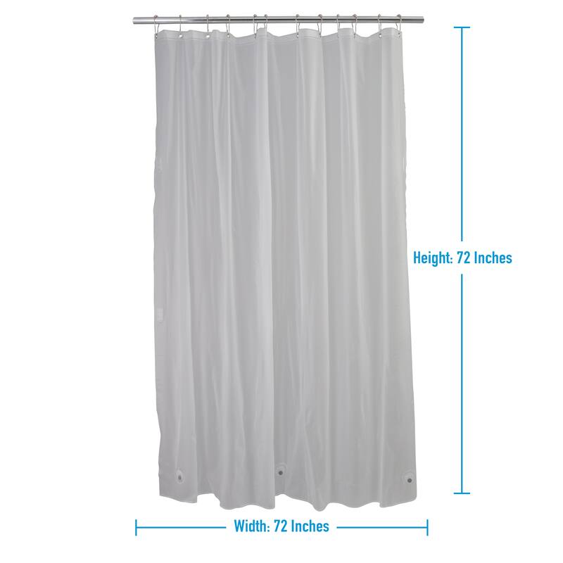 Bath Bliss 2 Pack Heavy Weight Shower Liner in Frost