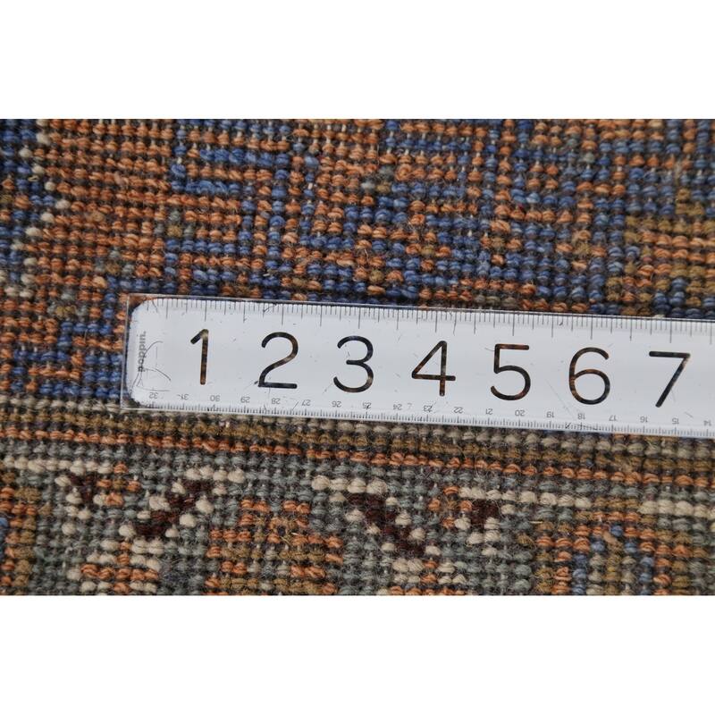 Geometric Viss Oriental Runner Rug Hand-Knotted Wool Carpet - 2'5"x 8'2"