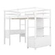 preview thumbnail 8 of 28, Twin Size Loft Bed with Built-in Desk with Two Drawers,Shelves,Multifunctional Loft Bed with Storage