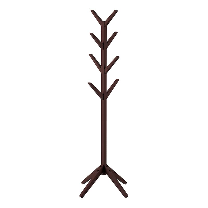 Lavish Home Freestanding Coat Rack, Espresso Brown