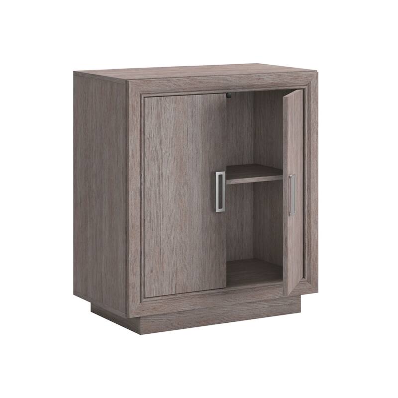 Wood Storage Cabinet with Functional Design, Medium Gray - 29.29"W x 16.14"D x 33.07"H