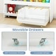 preview thumbnail 15 of 18, Costway Kids Toy Storage Organizer with 2 Movable Drawers Open Shelf - See Details