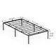 preview thumbnail 10 of 18, Metal Platform Bed Frame with Sturdy Steel Bed Slats Mattress Foundation No Box Spring Needed Large Storage Space