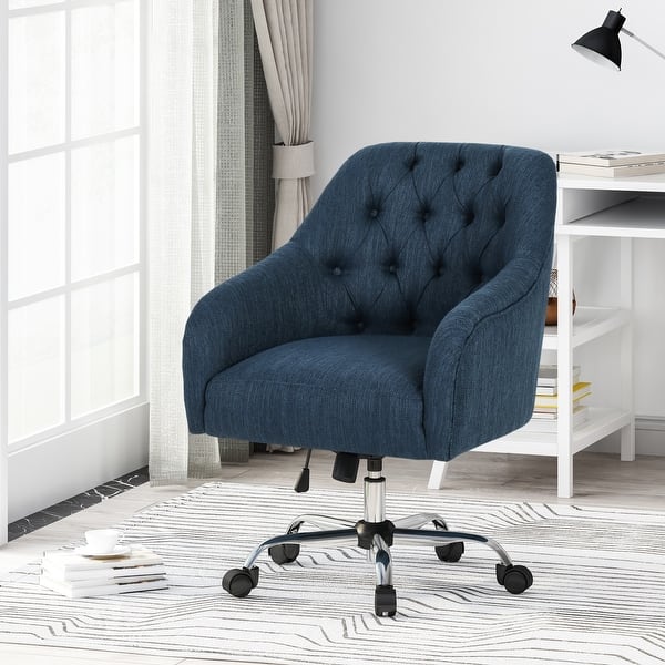 slide 2 of 15, Barbour Upholstered Swivel Office Chair by Christopher Knight Home - N/A