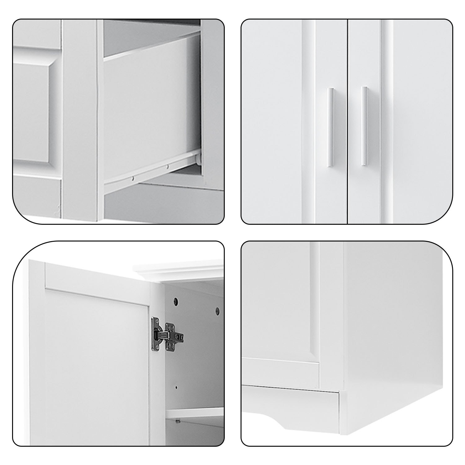 Modern Minimalist Wooden Tall Wardrobe Armoire, for Indoor Use