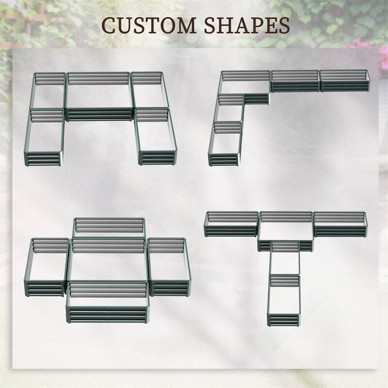 Large Wooden Planter Box Set for Garden and Outdoor Use Modular Fir Wood Raised Beds for Flowers Vegetables