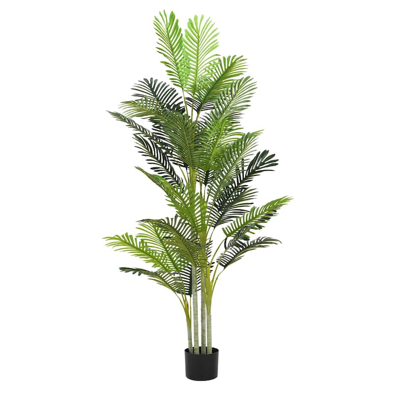 Christopher Knight Home - Del Mar 78.5" Artificial Palm Tree Set with Pots, 2-Piece Indoor or Outdoor Décor - PE
