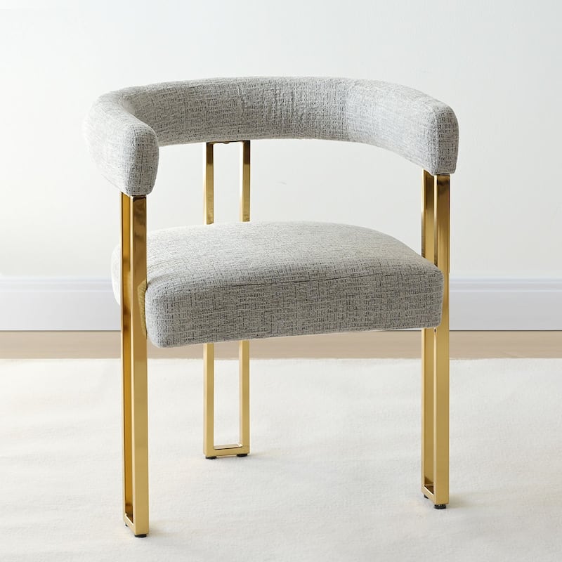 Chenille Upholstered Armchair (Set of 2)