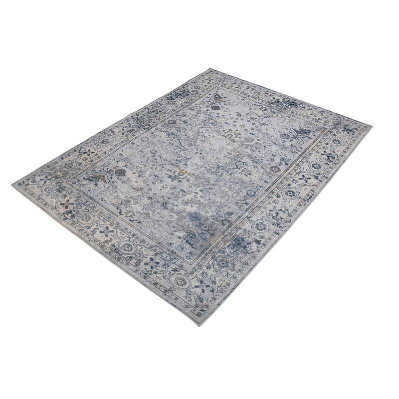 Vintage Delmar Light Gray Blue Rug