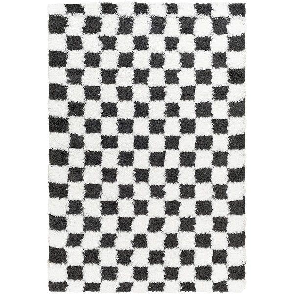 Livabliss Sibari Modern Checkered Plush Area Rug - On Sale - Bed Bath ...