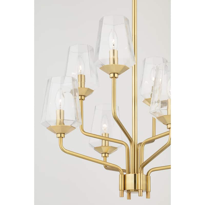 Mitzi by Hudson Valley Kayla 8-Light Chandelier with Clear Glass