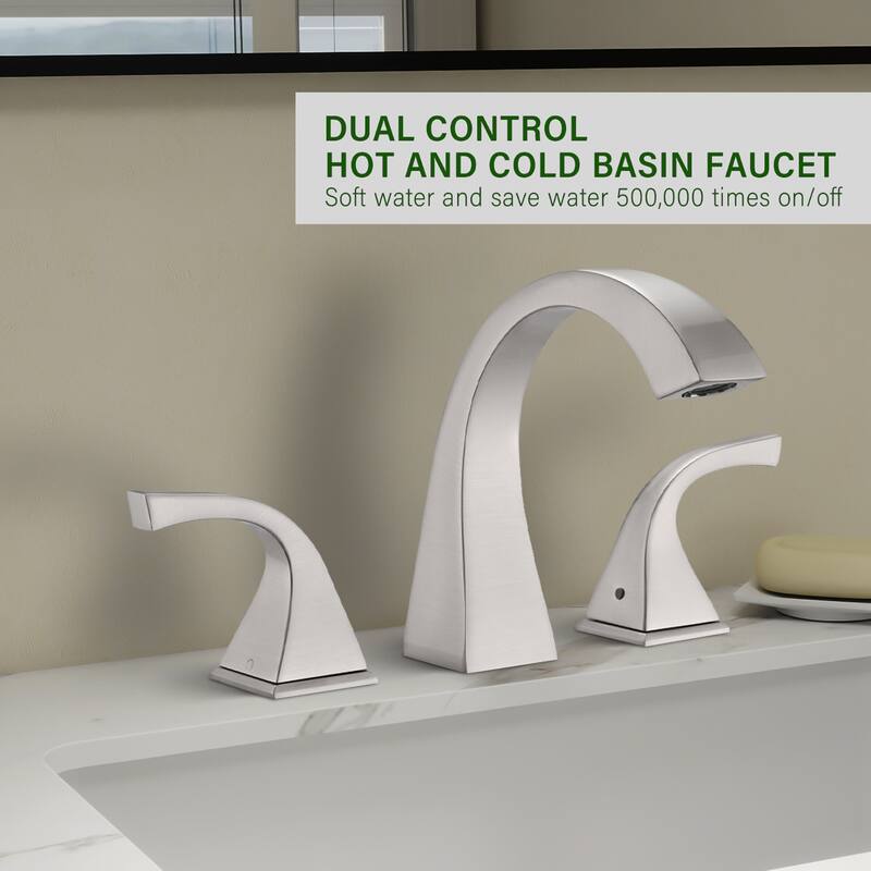 Topcraft Two Handle Bathroom Sink Faucet with Pop-Up Drainer
