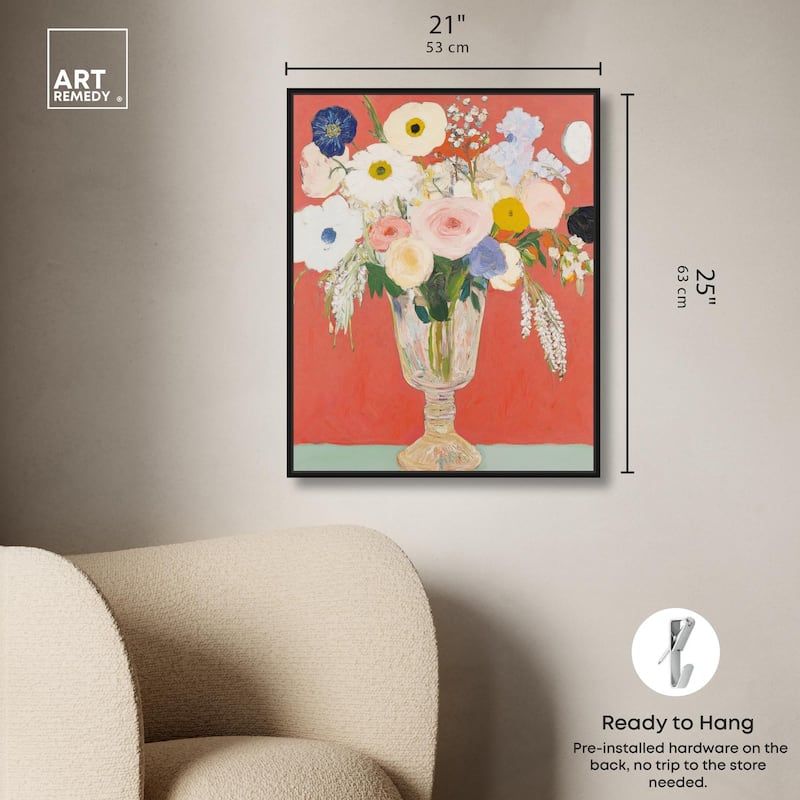 Anemones in a Vase II Canvas by Art Remedy
