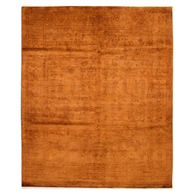 ECARPETGALLERY Hand-knotted Vibrance Brown Wool Rug - 8'1 x 9'9 - Light Brown - 8'1 x 9'9