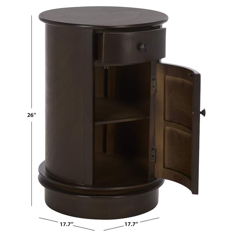 SAFAVIEH Celestia Grey Swivel Storage Accent Table - 18"W x 18"D x 26"H