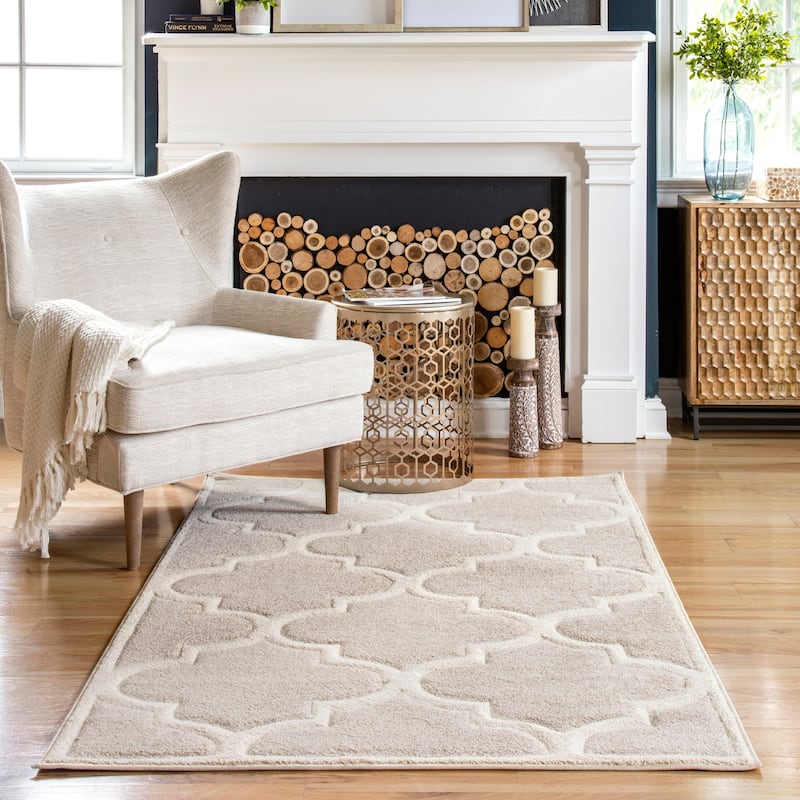 Nuloom Hand Tufted Fez Area Rug - 3' 3" x 5' - Neutral - Rectangle