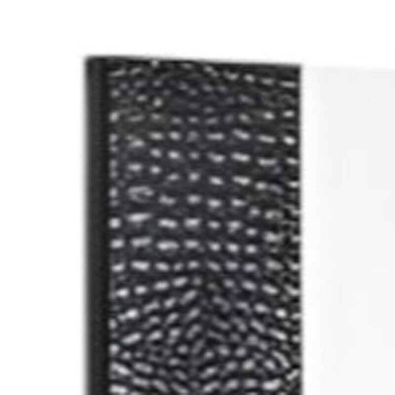 HomeRoots 41" Black Faux Shagreen Partially Framed Accent Mirror - 39' X '41' X '1