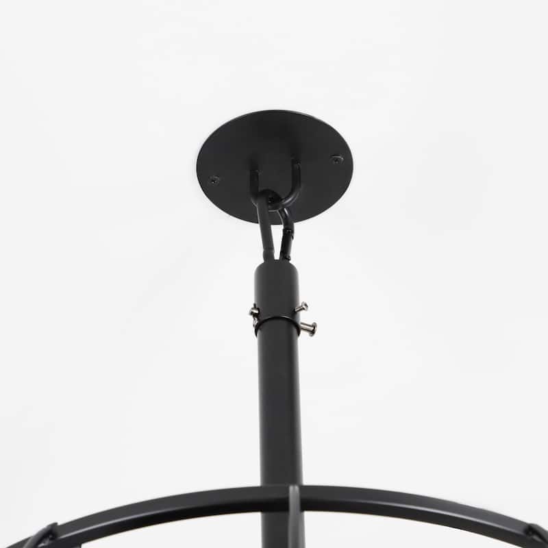 20" Indoor/Outdoor Black Industrial Plug-In Ceiling Fan w/Light