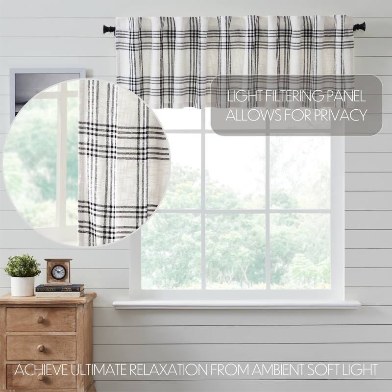Cider Mill Plaid Valance 16x60 - M - Tan - M