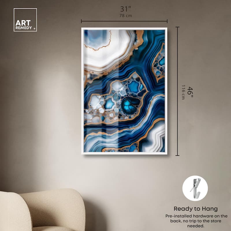 Azure Alveoli I Shadowbox by Art Remedy