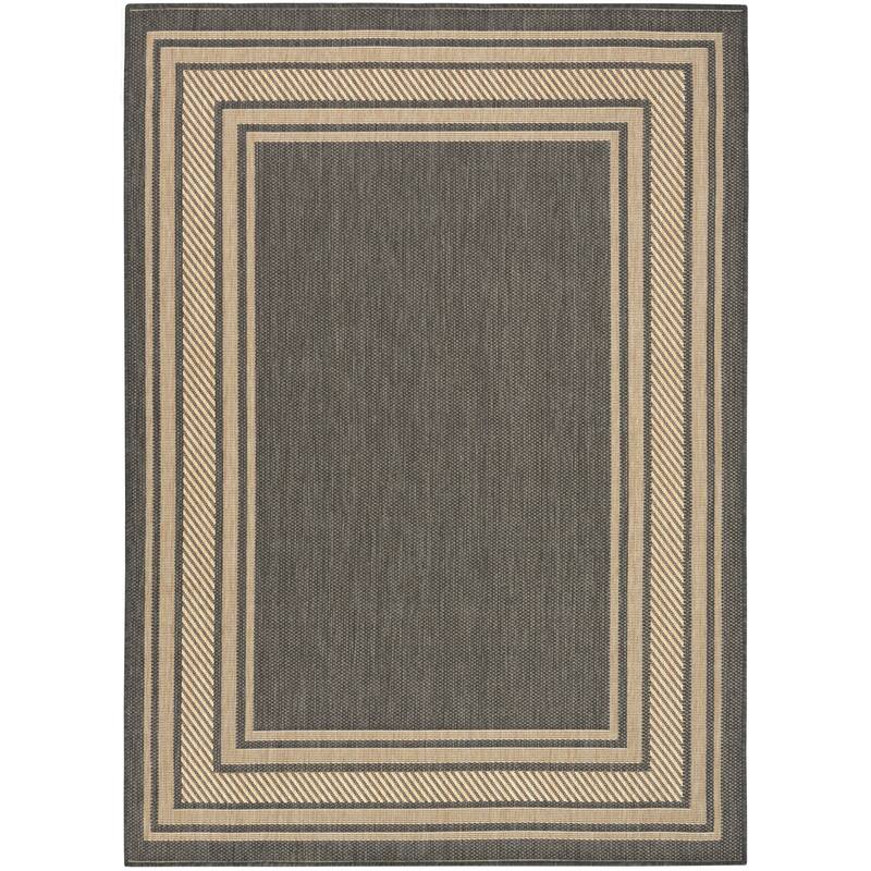 Nourison Horizon Indoor/Outdoor Geometric Area Rug - 4' x 6' - Charcoal