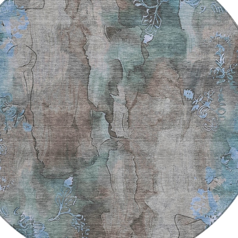 HomeRoots Floral Transitional Rectangle Outdoor Rug