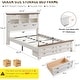 preview thumbnail 32 of 66, Farmhouse Bed Frame with 54" Tall Storage Bookcase Headboard