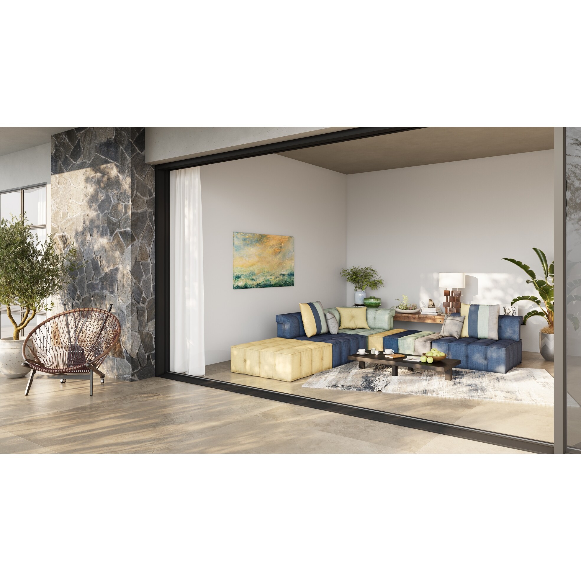 Divani casa dubai the second modern deals fabric sectional sofa