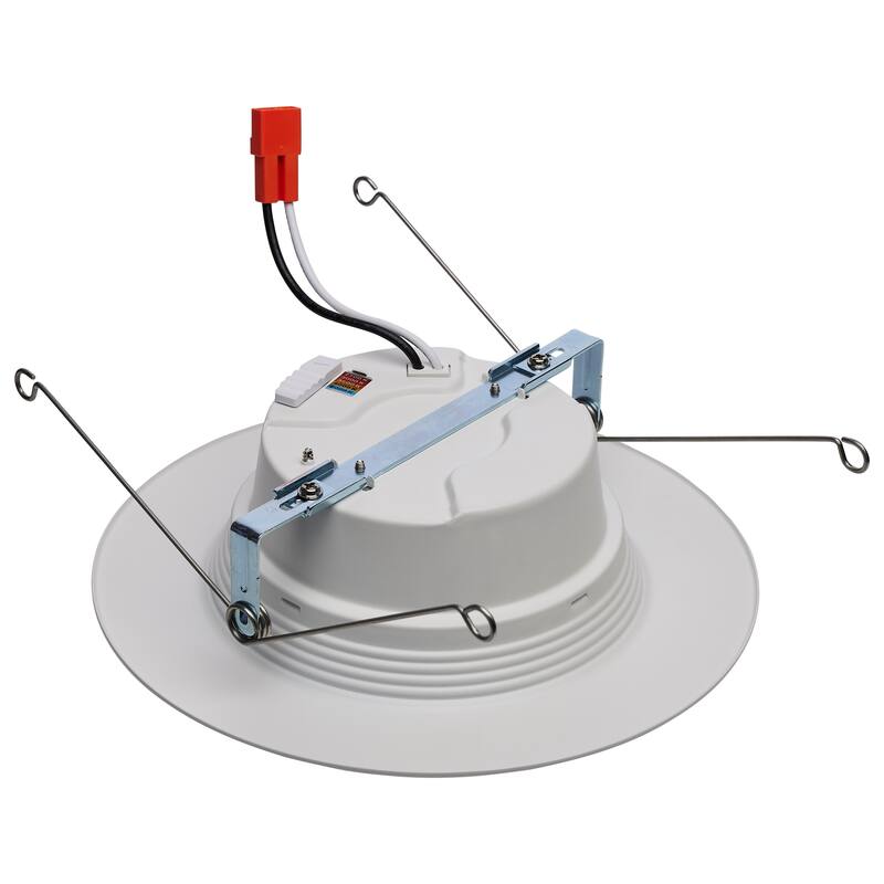 9W LED Downlight Retrofit 5-6In CCT Selectable Round White Finish 120V