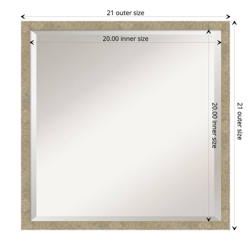 Beveled Bathroom Wall Mirror - Jet Frame