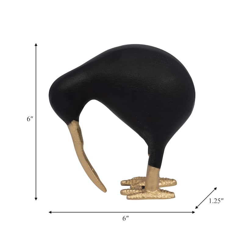Sagebrook Home Metal, Kiwi Mom, Black/Gold, Novelty, Solid