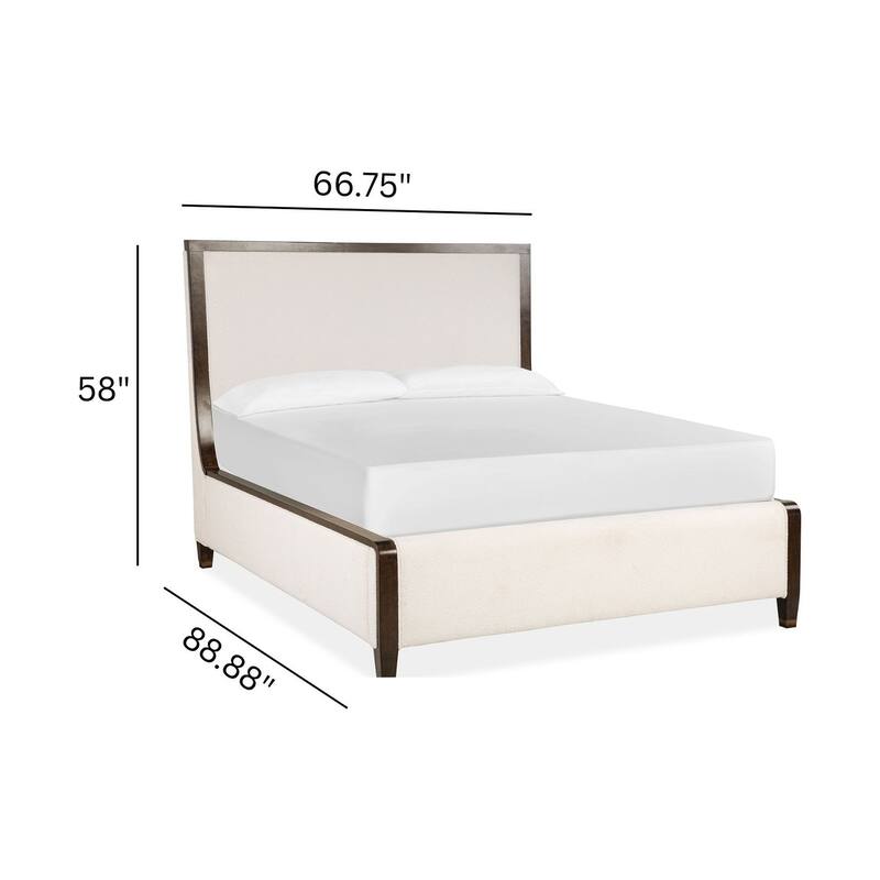 Magnussen Home Rowan Espresso Upholstered Panel Bed