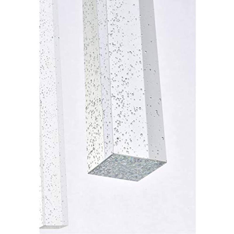 6 Light Pendant Light - Satin Gold Crystal Chandelier, Adjustable Height, Modern Interior Lighting - 12