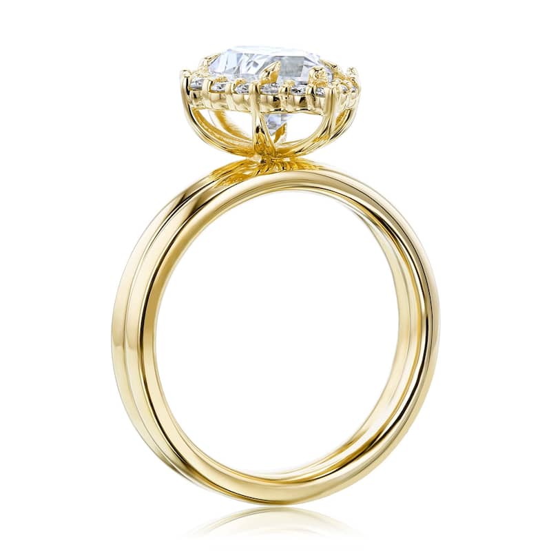 Annello by Kobelli 14k Gold Forever One Margaux Bridal Set (DEF/VS, DEF/VS)