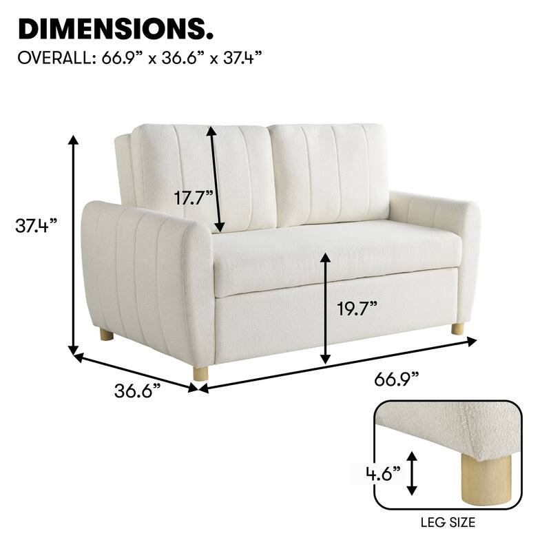 Serta Gavin Convertible Loveseat