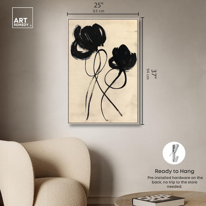Florals in the Minimal II Canvas by Art Remedy