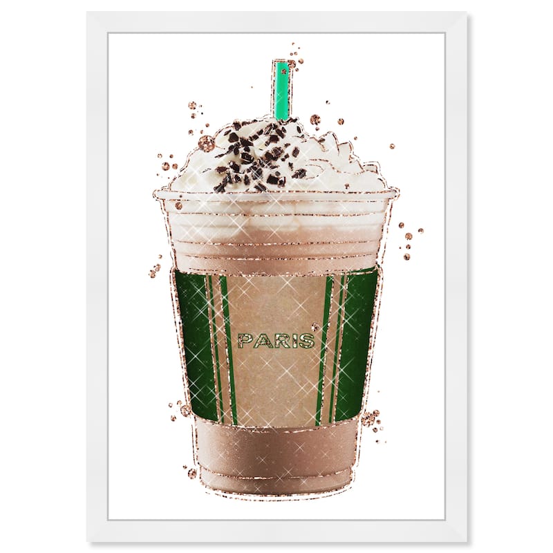 Wynwood Studio Prints Drinks and Spirits Paris Cafe Green and Glam Wall Art Canvas Print