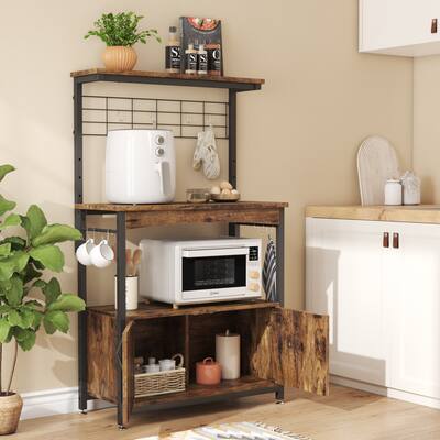 31.5'' Standing Baker's Rack with Cabinet